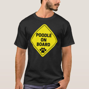 T-shirt Poodle à bord Symbole amusant Stickers Cadeaux