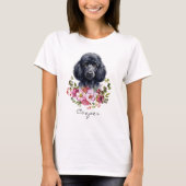 T-shirt Poodle à l'aquarelle (Devant)