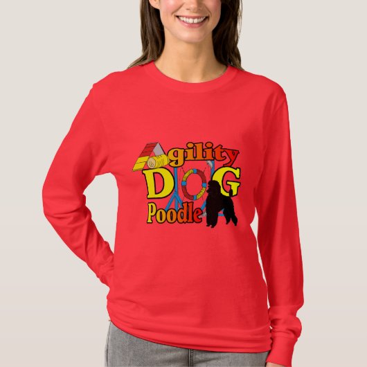 T-shirt Poodle Agilité Cadeaux (Devant)