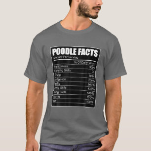 T-shirt Poodle Amoureux des chiens Poodle Faits Poodle