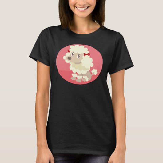 T-shirt Poodle assis (Devant)