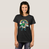 T-shirt Poodle Beer Dino Rex Horn Rainbow Dog (Devant entier)