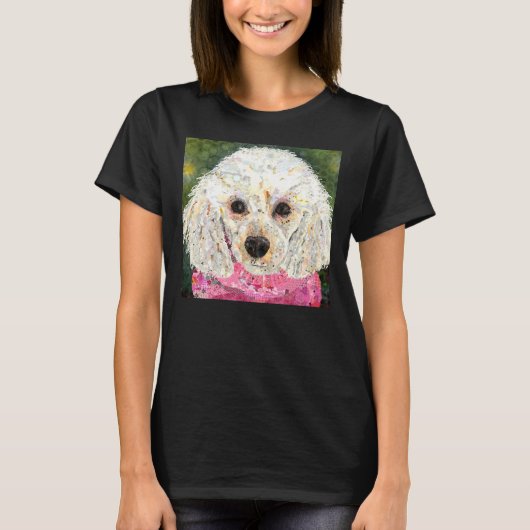 T-shirt Poodle blanc (Devant)