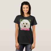 T-shirt Poodle blanc (Devant entier)