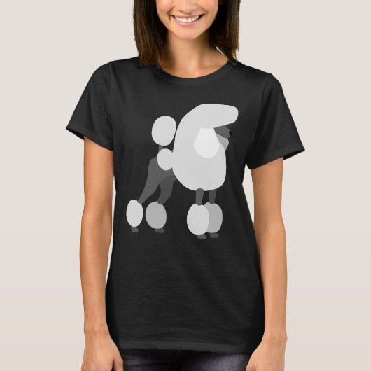 T-shirt Poodle blanc (Devant)