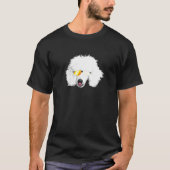 T-shirt Poodle blanc Poodle Chien Maman Papa Tee (Devant)