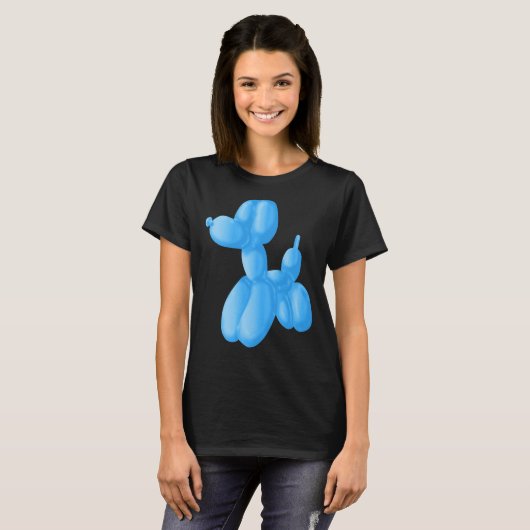 T-shirt Poodle bleu (Devant entier)