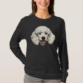 T-shirt Poodle Chien mignon Poodle Chien élever Adulte Fem (Devant)