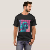 T-shirt Poodle Chien Synthwave Vibe Graphique Drôle (Devant entier)