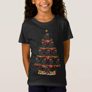 T-Shirt Poodle Chien Xmas Arbre Éclairage Poodle Christmas