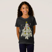 T-Shirt Poodle Christmas Tree mignonne Amoureux des chiens (Devant entier)