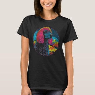 T-shirt Poodle coloré Chien Pop Art Design