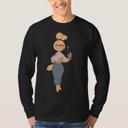 T-shirt Poodle d'artiste (Devant)