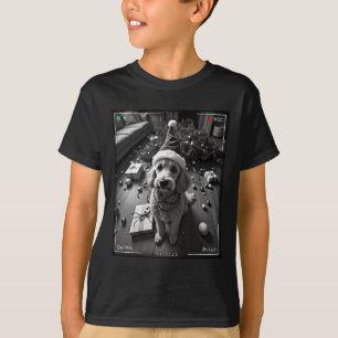T-shirt Poodle de Noël pris en caméra