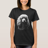 T-shirt Poodle Dog Dark Art Women’s Black Tee (Devant)