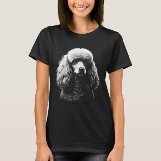 T-shirt Poodle Dog Dark Art Women’s Black Tee