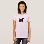 T-shirt Poodle Dog Graphic (Noir) (Devant entier)