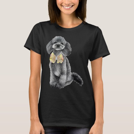 T-shirt Poodle gris (Devant)