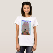 T-shirt Poodle Hippie Fille (Devant entier)