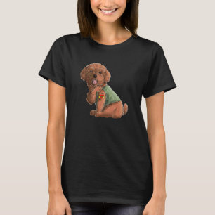 T-shirt Poodle I Love Maman Tattoo Chien Fête des Mères