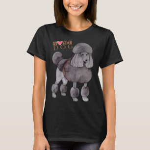 T-shirt Poodle I Love My Chien