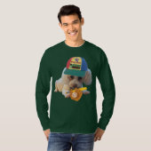 T-shirt Poodle Jouer Ball Hommes à manches longues Green (Devant entier)
