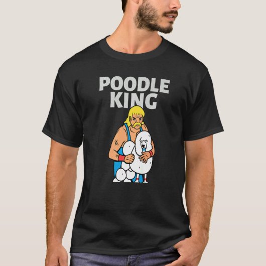 T-shirt Poodle King Mullet Time Business In Front Party In (Devant)