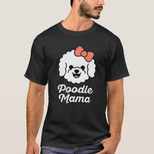 T-shirt Poodle Mama Chien Chien Chien Maman Mères Retro Fu