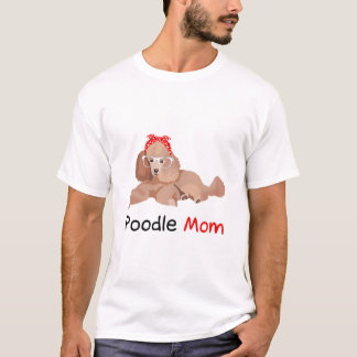 T-shirt Poodle Maman Chien Bandana Animaux domestiques Poo
