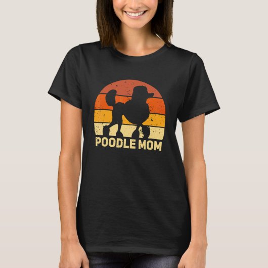 T-shirt Poodle Maman dit mème (Devant)