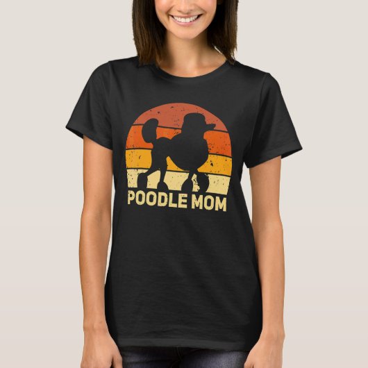 T-shirt Poodle Maman dit mème (Devant)