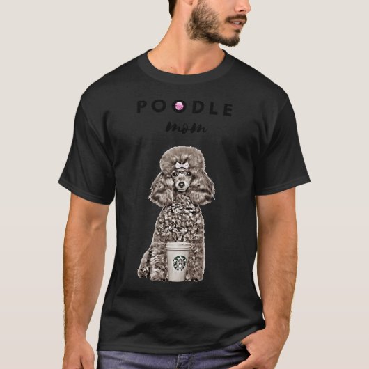 T-shirt Poodle Maman Épingle fourrée (Devant)