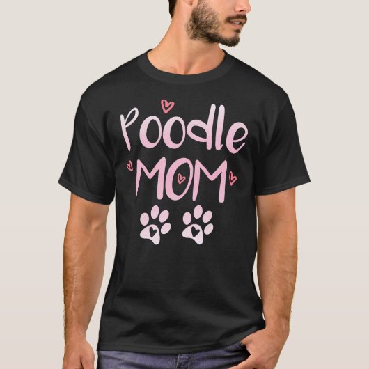 T-shirt Poodle Maman Épingle fourrée (Devant)