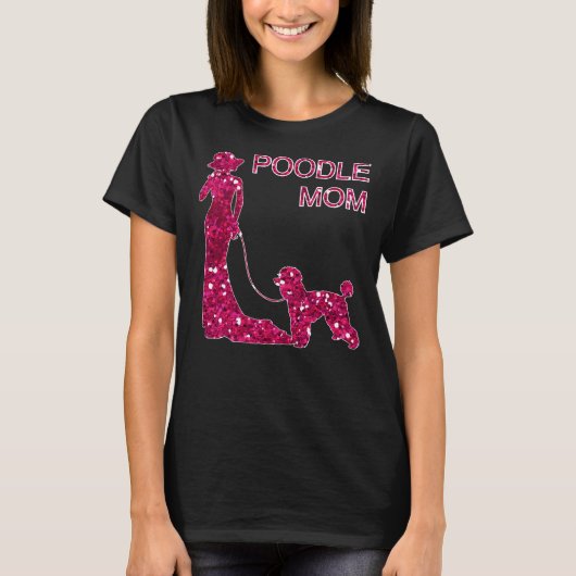 T-shirt Poodle Maman Épingle fourrée (Devant)
