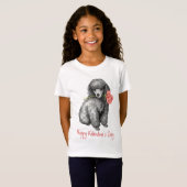 T-Shirt Poodle miniature Rose Valentine (Devant entier)
