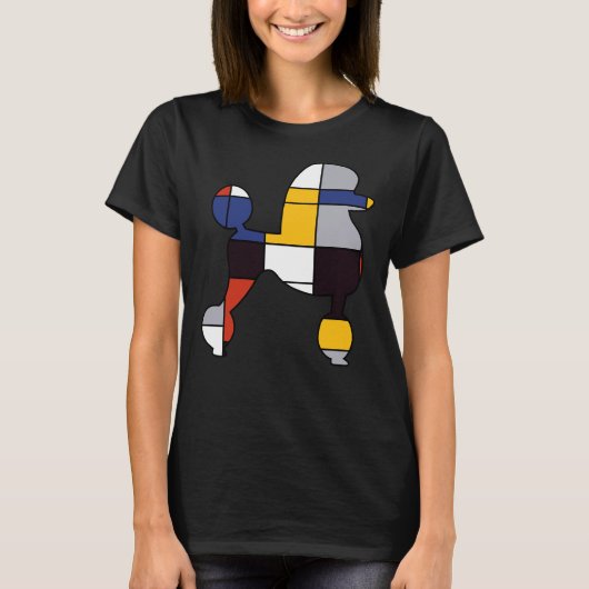 T-shirt Poodle Mondrian (Devant)