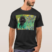 T-shirt Poodle (noir 1) - Irises (Devant)