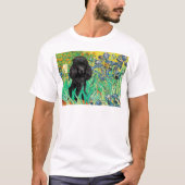 T-shirt Poodle (noir 1) - Irises (Devant)