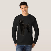 T-shirt Poodle noir Mini Toy Cutie (Devant entier)