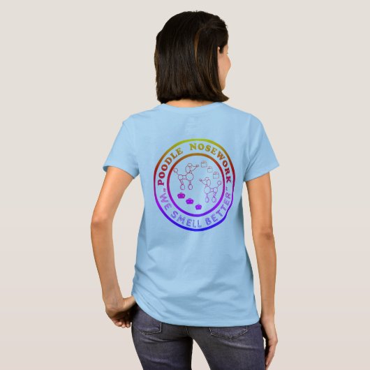 T-shirt "Poodle Nosework - We Smell Better" (Dos entier)
