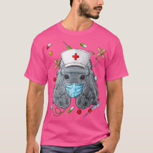 T-shirt Poodle Nurse RN Funny Dog ER Nursing School Gradua