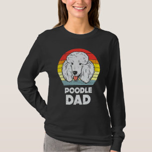 T-shirt Poodle Papa Sunset Rétro Animal Animaux Animaux Am