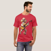 T-shirt Poodle Playing Acoustic Guitar Player Dog Lover vi (Devant entier)