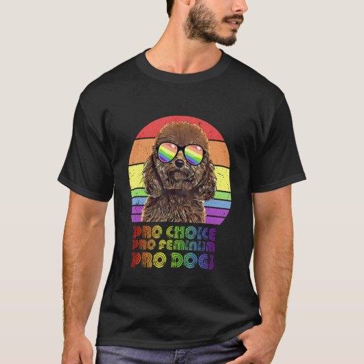 T-shirt Poodle Pro Choice Pro Feminism Pro Chiens Lgbtq Fe (Devant)