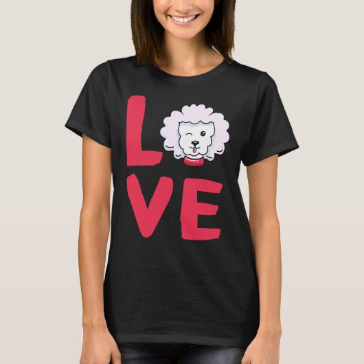 T-shirt Poodle Pyrénées Chien Amoureux des animaux (Devant)