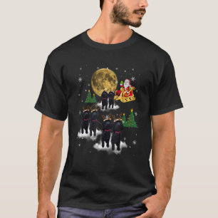 T-shirt Poodle Reindeer Père Noël Noël Noël Noël Noël Noël