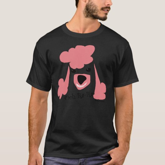 T-shirt Poodle rose (Devant)