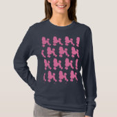T-shirt Poodle rose Marine Répéter long manches femmes T C (Devant)