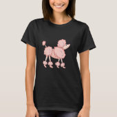T-shirt Poodle rose mignon (Devant)