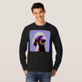 T-shirt Poodle rouge violet (Devant entier)